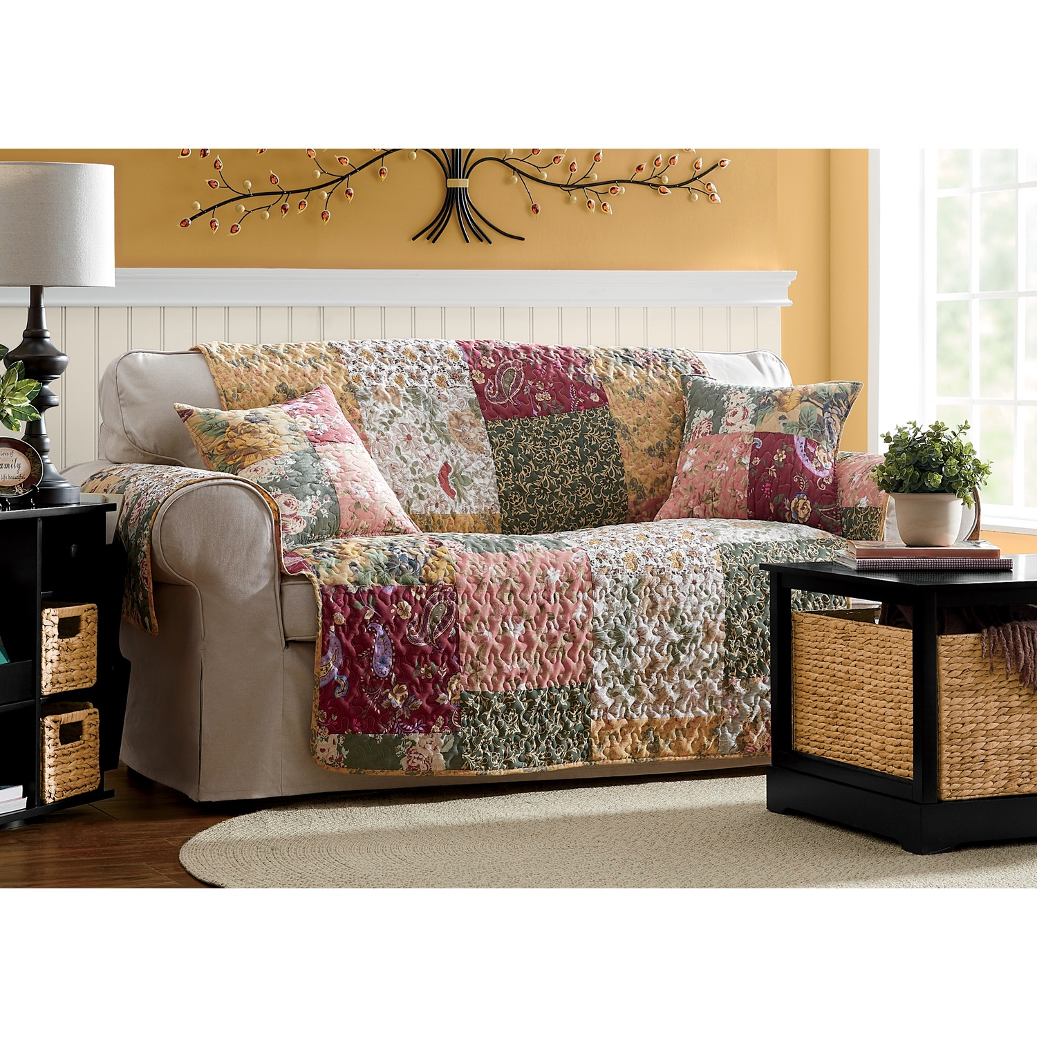 Quilted Furniture Protector and Pillow Cover Swiss Colony