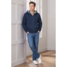 Men's Fleece Reversible Hoodie with Front Zipper and Kangaroo Pocket, , large