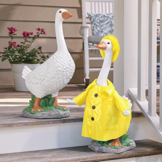 Cement Porch Goose, , large