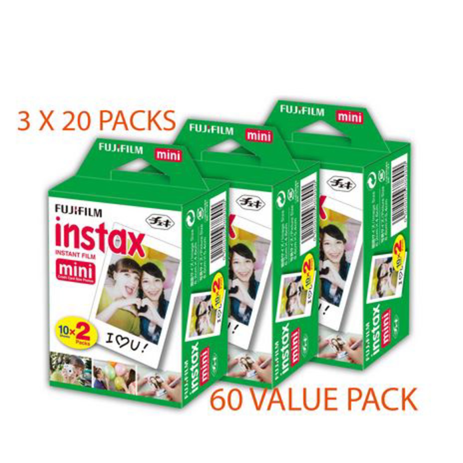 Fuji Instax Mini Camera and 60-Pack of Instant Film Swiss Colony