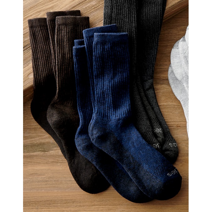 6-Pair Pack Men's Dri-Tech Crew Socks, , large