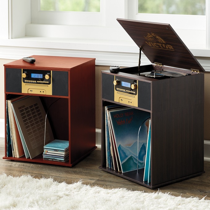 Victor 7-in-1 Turntable Music Center with Storage, , large