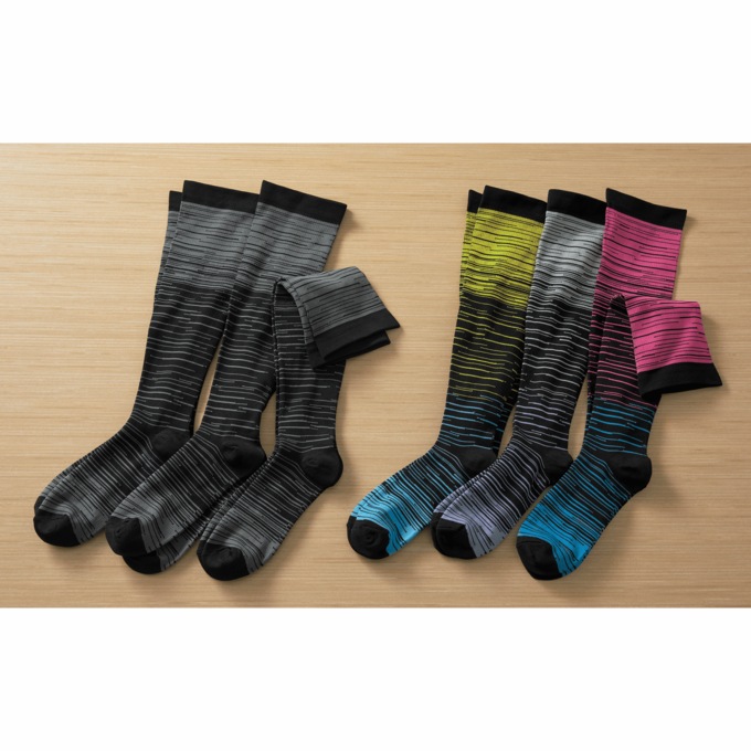 3-Pack Compression Socks, Multi, large