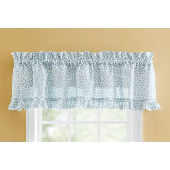 Mayfair Cape Cod Valance, Sky Blue Ditsy, large