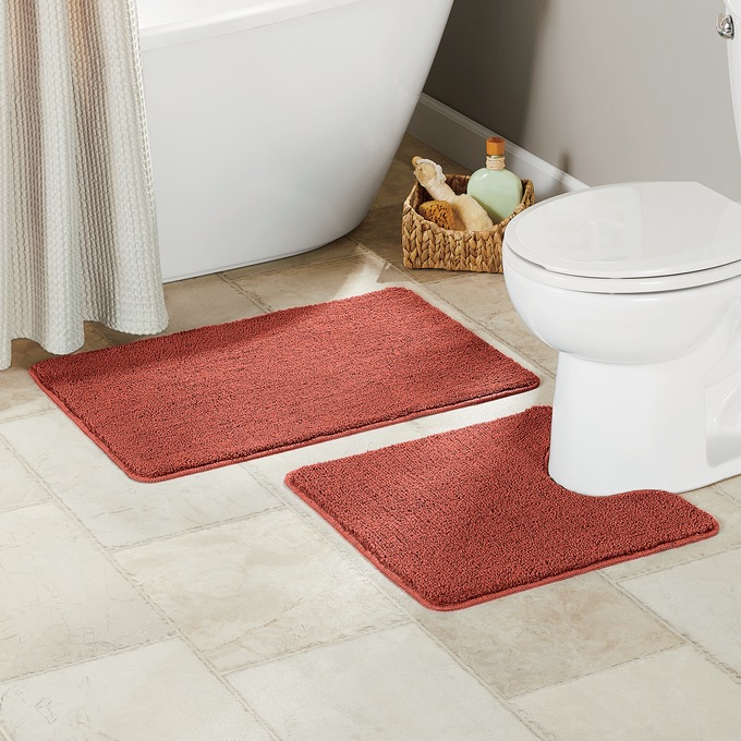 Color Connection 2-Piece Bath Mat Set, Spice, large