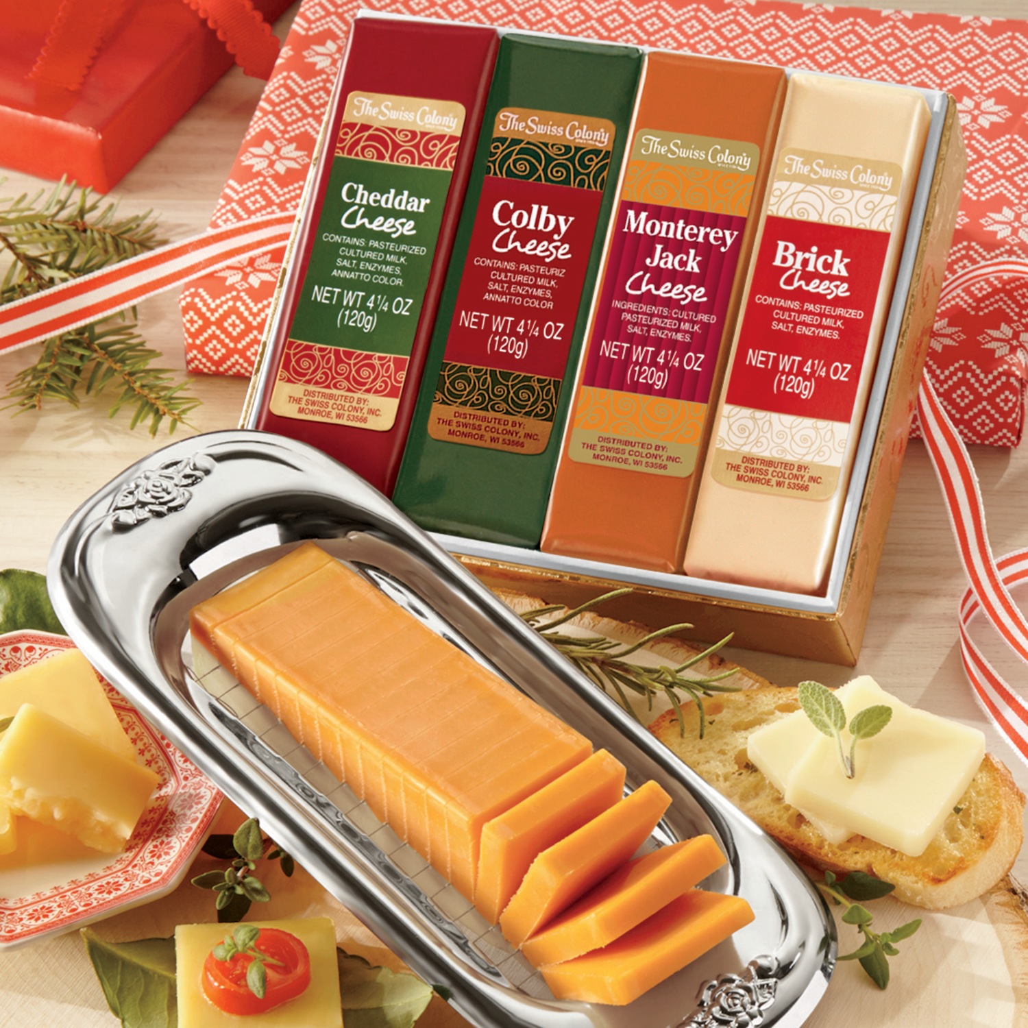 Cheese Bars with Slicer Swiss Colony