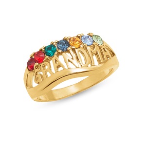 "Mother" or "Grandma" Family Birthstone Ring, , large