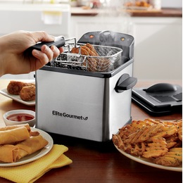 Elite Gourmet Mini Deep Fryer, , large