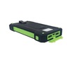10,000mAh Solar Power Bank, Green Black, large