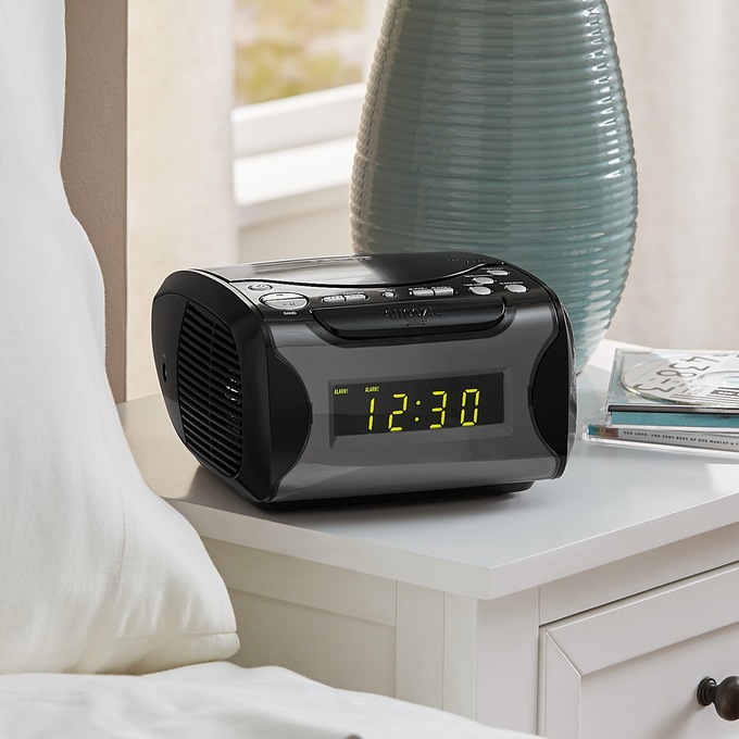 Naxa Digital Alarm Clock Radio with CD Player, , large