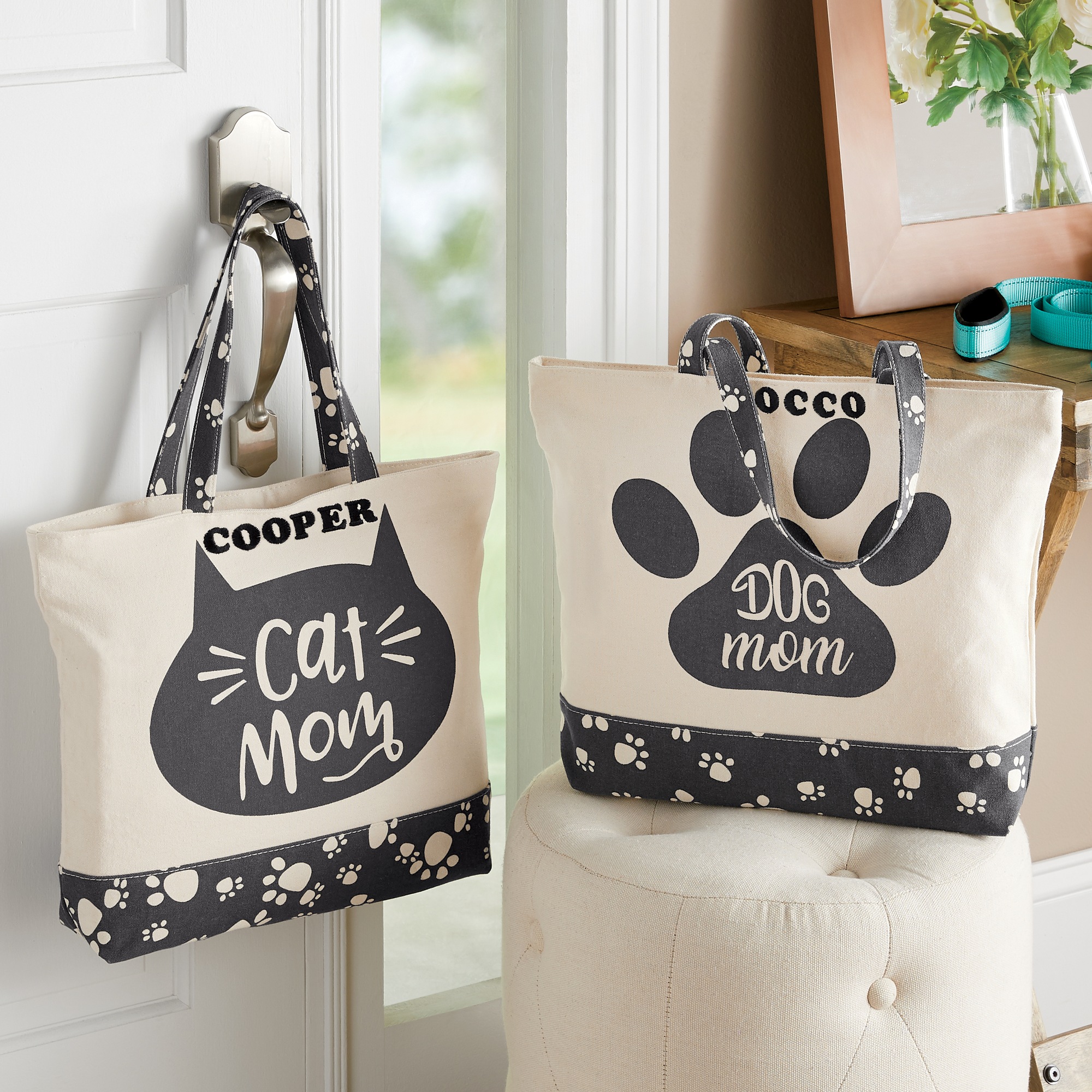 dog mom tote bag