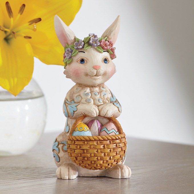 Jim Shore Bunny with Basket, , large