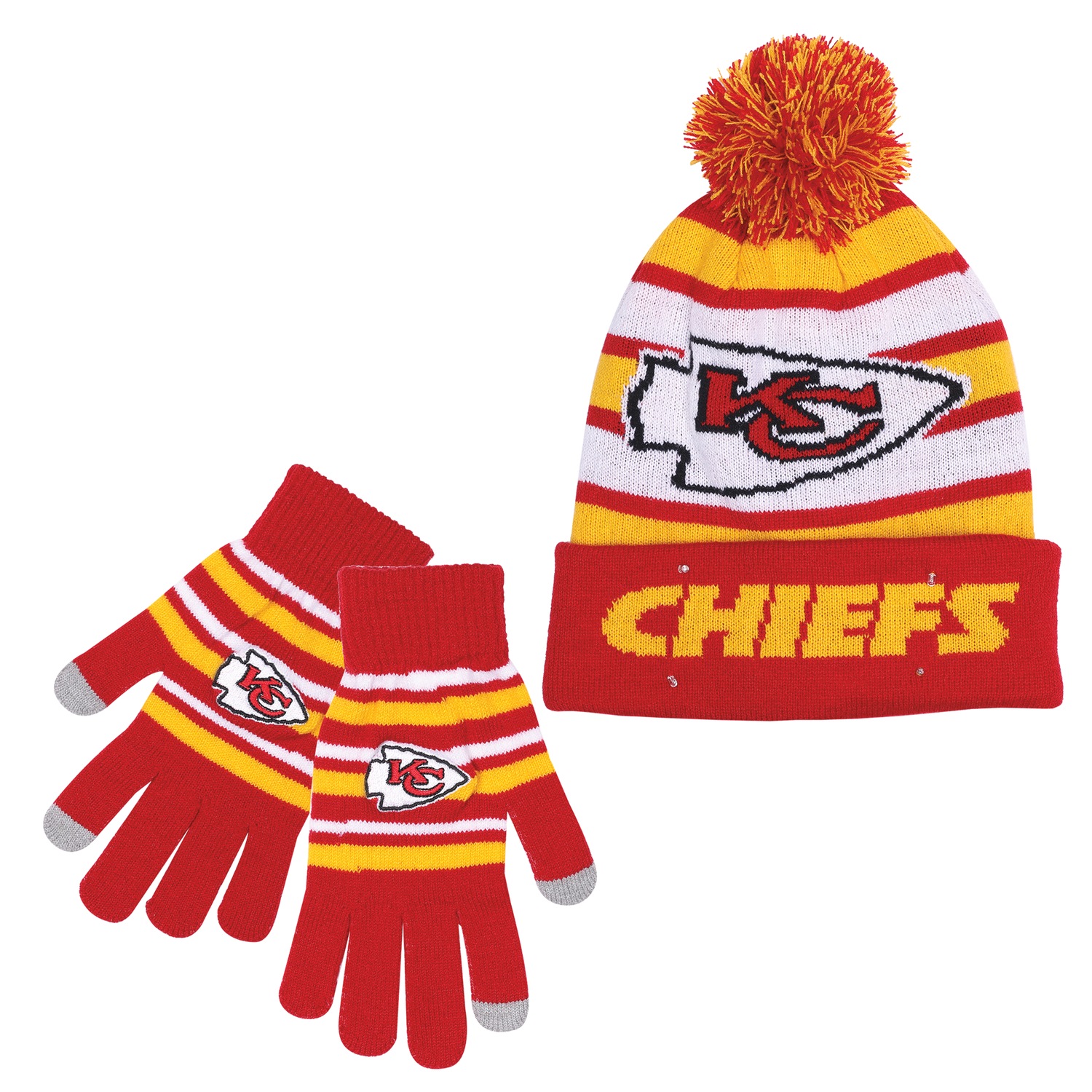 NFL Lit Hat And Gloves Set Swiss Colony
