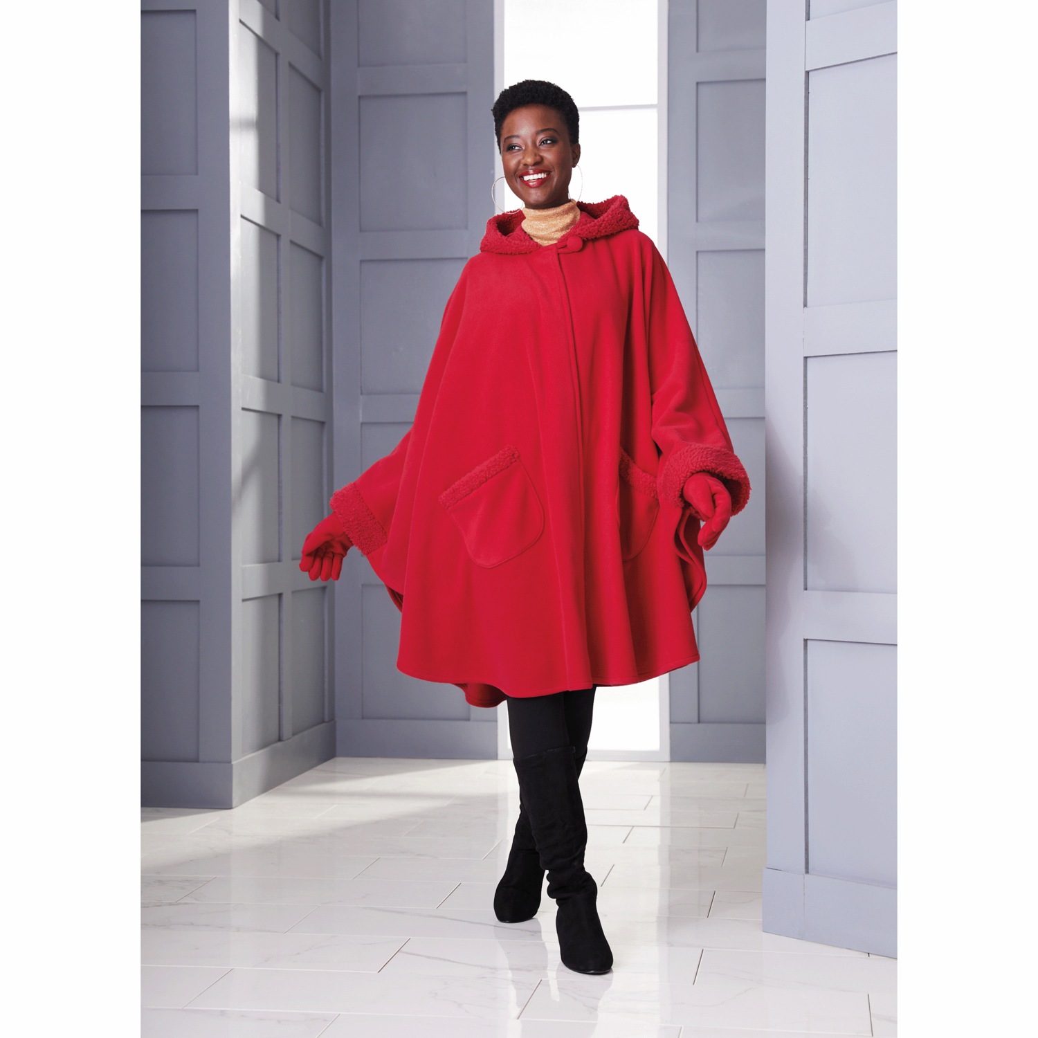 Red cape coat online