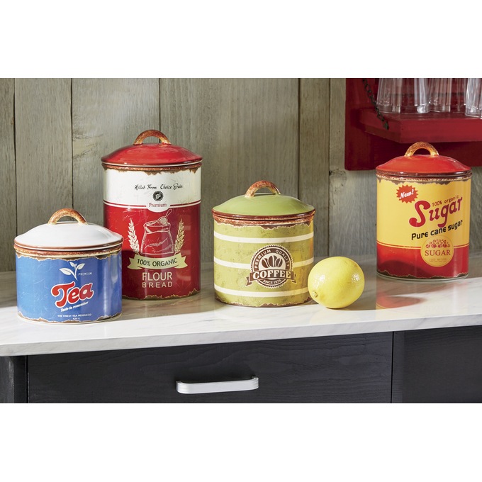 Set of 4 Retro Canisters