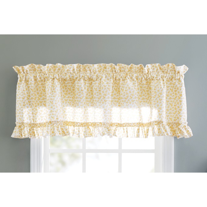 Mayfair Cape Cod Valance, Yellow Ditsy, large
