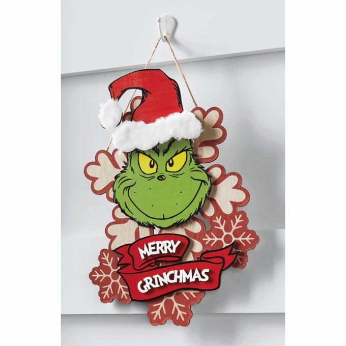 Grinch Door Hanger, , large