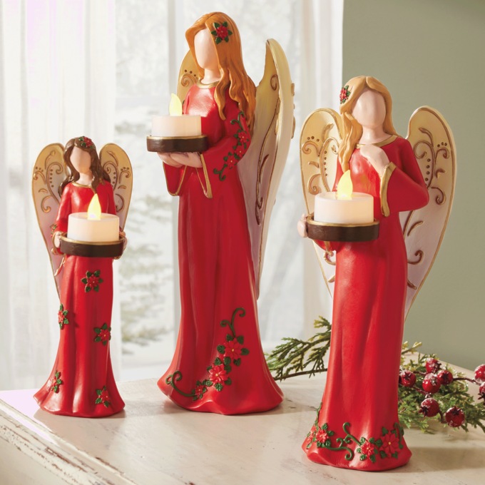 Set of 3 Christmas Angels, , large