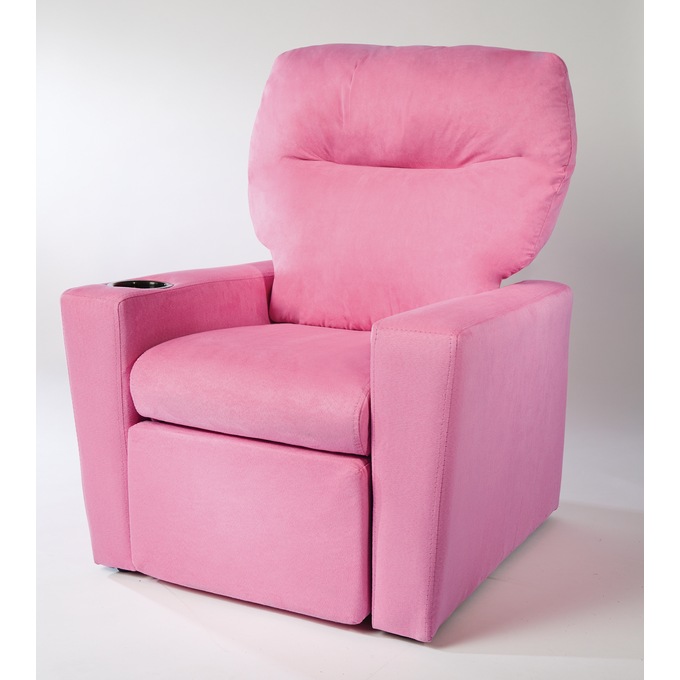 Kids Recliner with Cup Holder, Pink, large