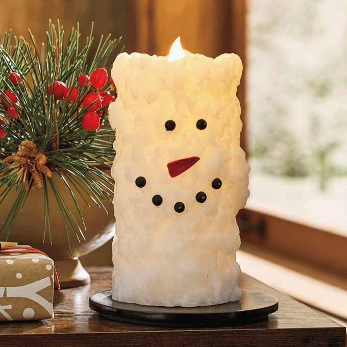 Snowman Candle, , large