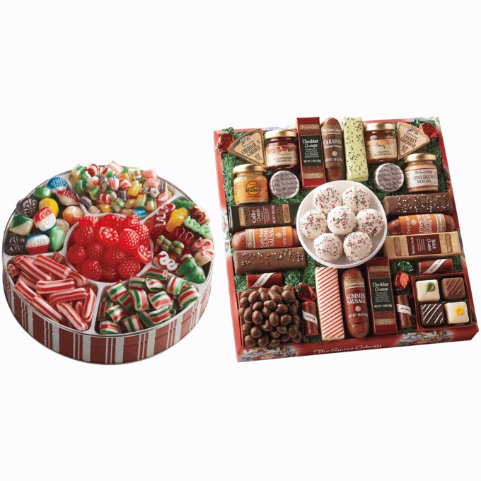 27 Favorites & Traditional Christmas Candy Food Gift Bundle by The Swiss Colony, , large