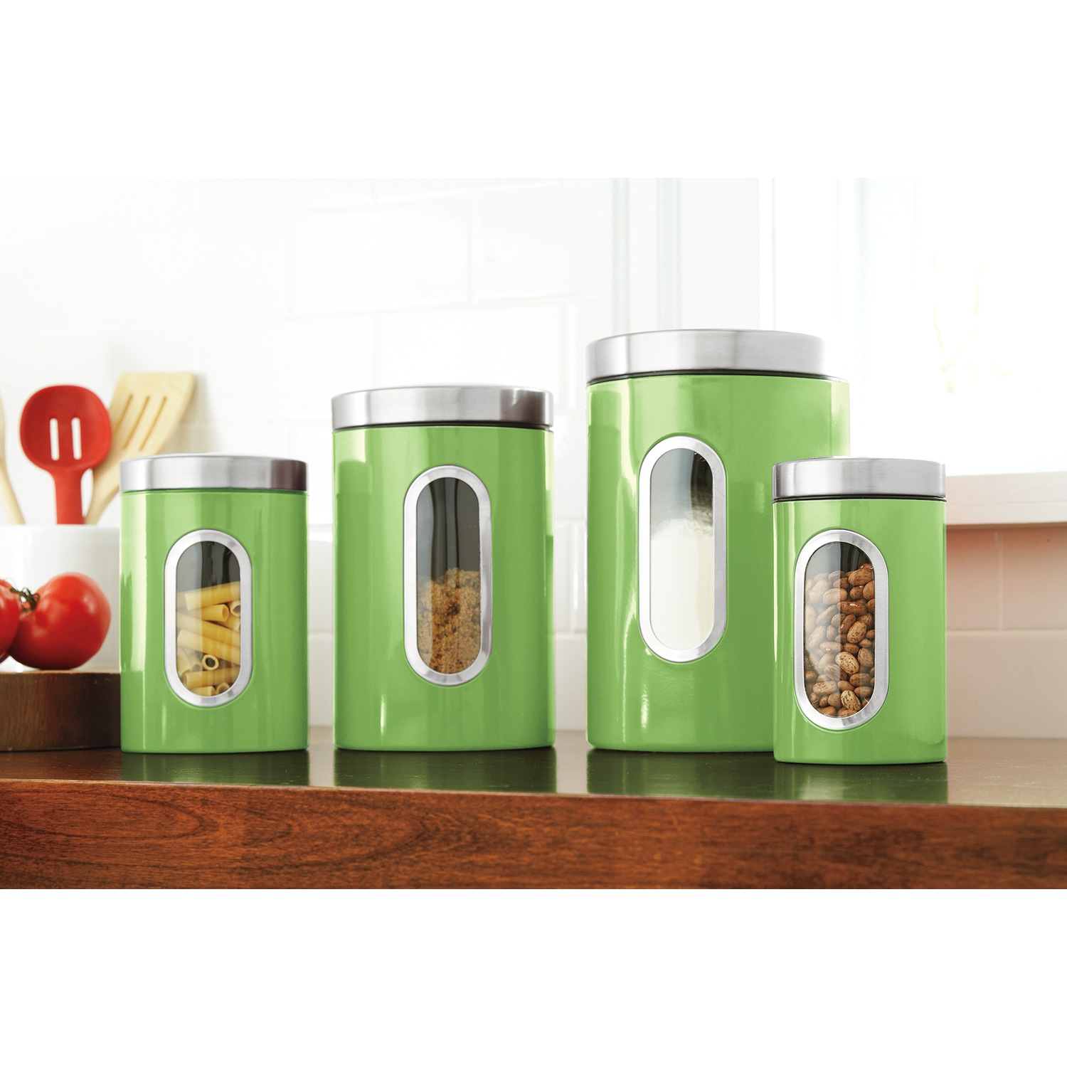4-Piece Window Canister Set | Swiss Colony