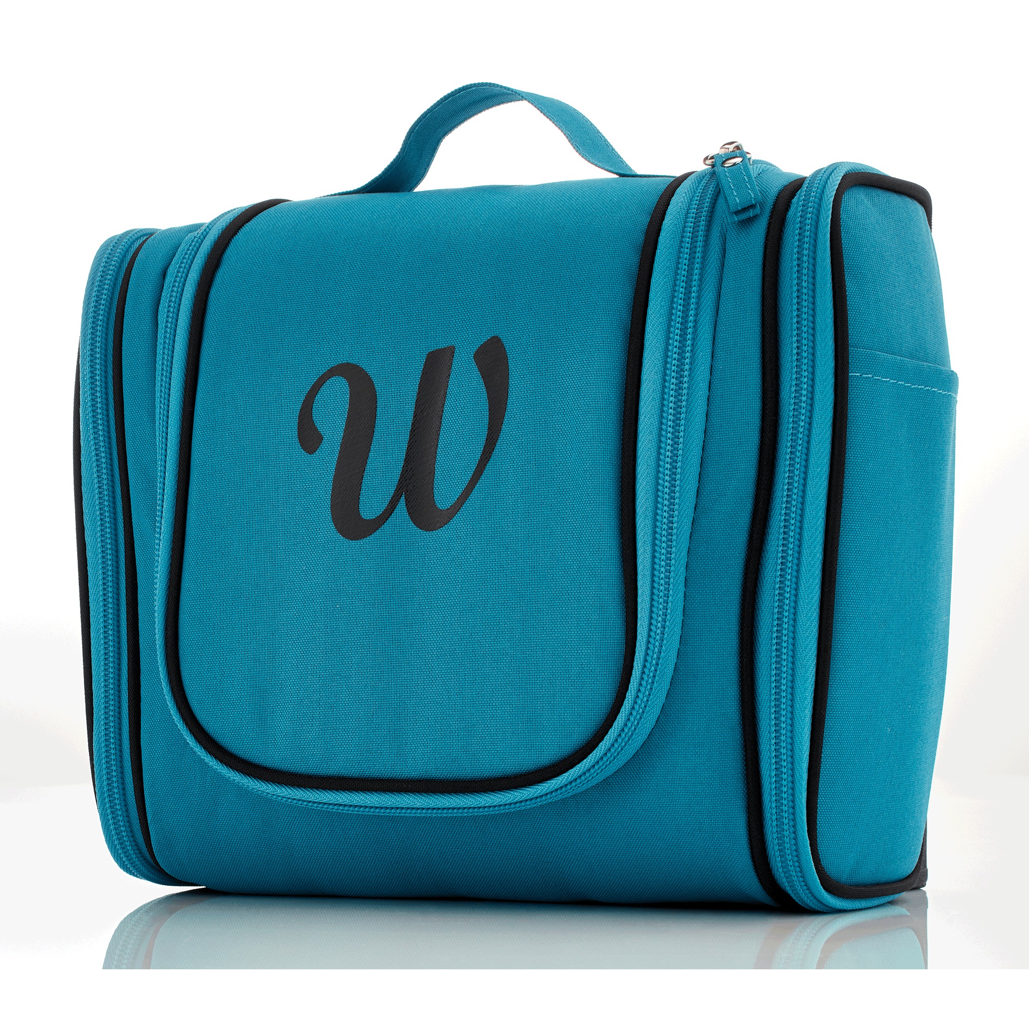 XL Personalized Toiletry Bag, Teal, large