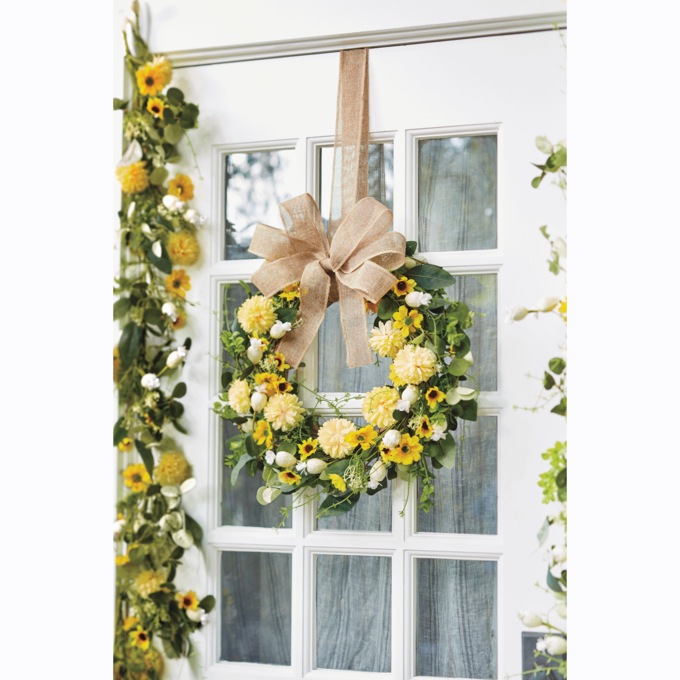 Yellow Summertime Bliss Wreath, , large