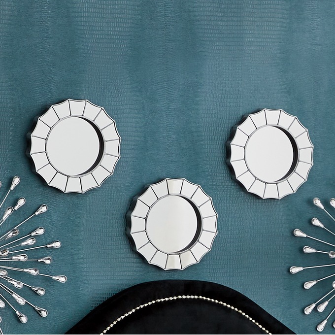 Set of 3 Mini Wall Mirrors, , large
