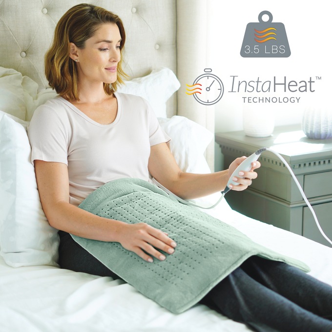 Pure Weighted Warmth Extra-Wide Heating Pad, , large