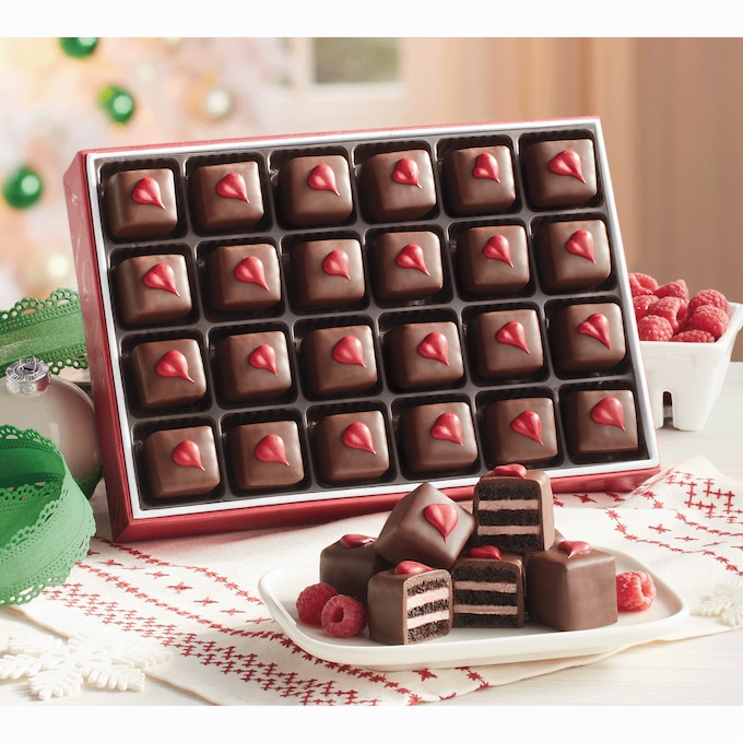 Chocolate Raspberry Petits Fours, , large