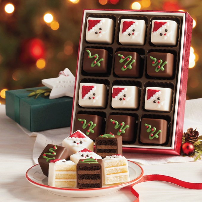 Santa & Tree Petits Fours, , large