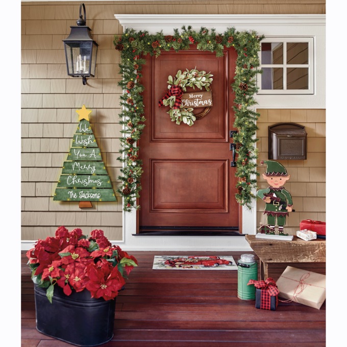 Lit Christmas Tree Sign, , large