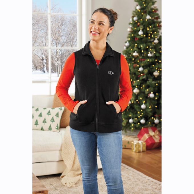Personalized Women's Fleece Vest, , large