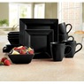 16-Piece Solid Square Dinnerware Set, , large