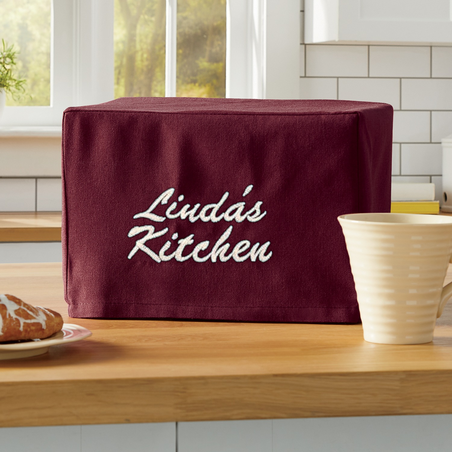Burgundy toaster top