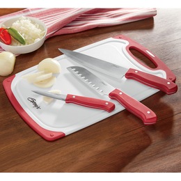 Ginny&#39;s&reg; Knife Set with Matching Cutting Board, , large