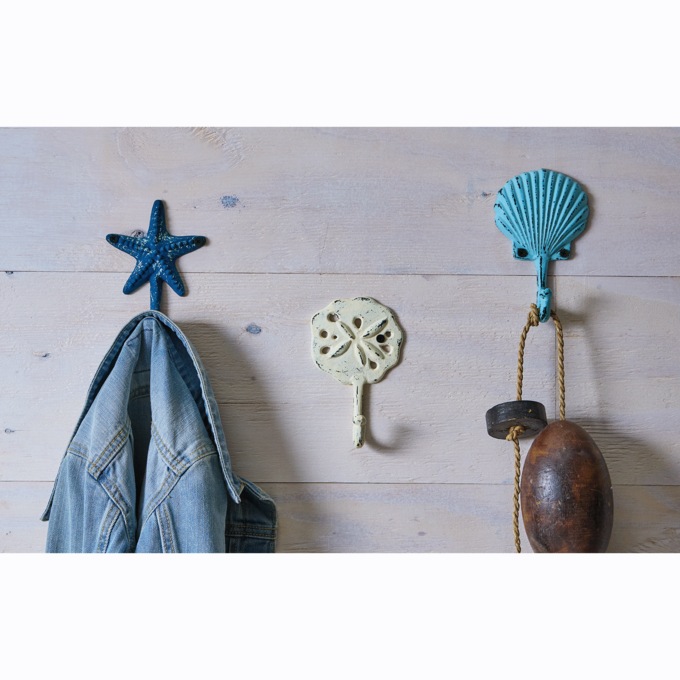 Set of 3 Coastal Wall Hooks, , large