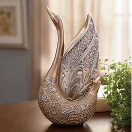 Embellished Swan Figure, , large