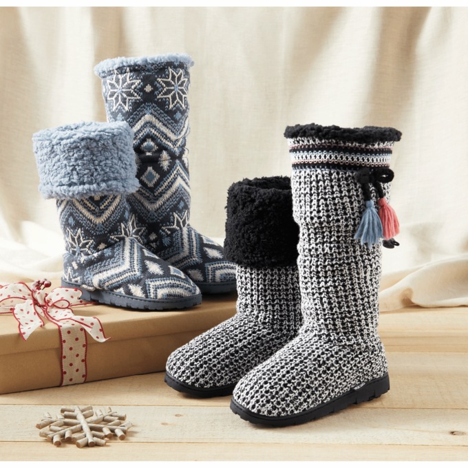 MUK LUKS Tabbi Fold Over Slipper Boot, , large