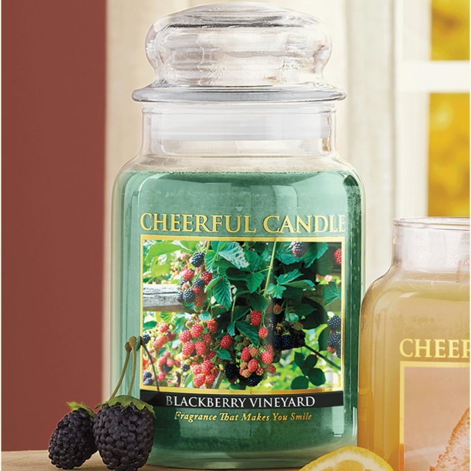 Cheerful Large Jar Candle, 24 Ounces, , large