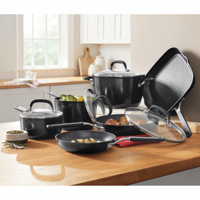 KitchenAid 10-piece Hard-Anodized Cookware Set