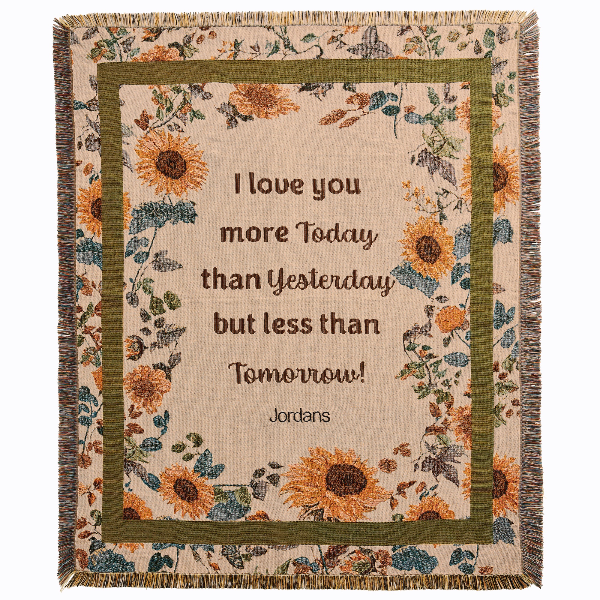 Personalized Seasonal Tapestry Throw, , large