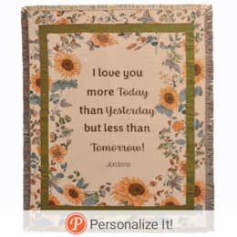 Personalized Seasonal Tapestry Throw, , large