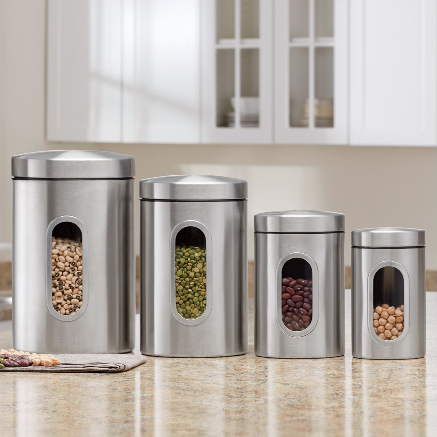 4-Piece Window Canister Set | Swiss Colony