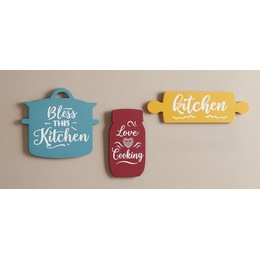 3-Piece Kitchen Wall D&amp;eacute;cor, , large