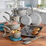 Rachael Ray 14-Piece Gradient Aluminum Cookware with Porcelain Enamel Exterior, , large