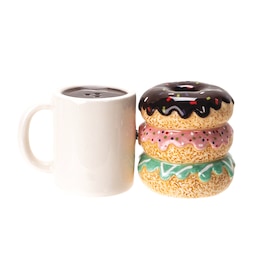 Coffee and Donuts Magnetic Salt &amp; Pepper Shakers, , large