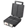 4-Slice Waffle Maker, Black Stainless Steel, large