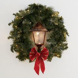 Wreath with Lantern, , large